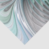 Abstracte Blauwe Groene Vlinder Fantasy Fractale K Tissuepapier (Detail)