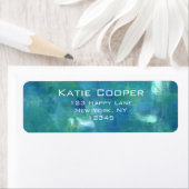 Abstracte blauwe groene zinking. etiket (Insitu)