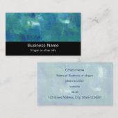 Abstracte blauwe groene zinking. visitekaartje (Voorkant / Achterkant)