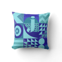 Abstracte Blauwe Groenen geometrische vormen monog