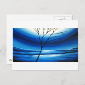 Abstracte blauwe hemel briefkaart (Voorkant / Achterkant)