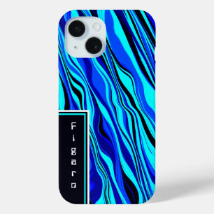 Abstracte blauwe Hoesje-Mate iPhone Case