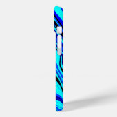 Abstracte blauwe Hoesje-Mate iPhone Case (Achterkant / Links)