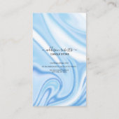 Abstracte blauwe holografische kaartenzorg visitekaartje (Achterkant)