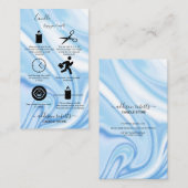 Abstracte blauwe holografische kaartenzorg visitekaartje (Voorkant / Achterkant)