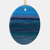 Abstracte blauwe horizontale strepen keramisch ornament (Rechts)