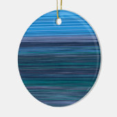 Abstracte blauwe horizontale strepen keramisch ornament (Links)