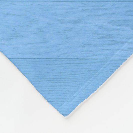 Abstracte Blauwe Houten Vloerplaat | Fleece Deken (Hoek)