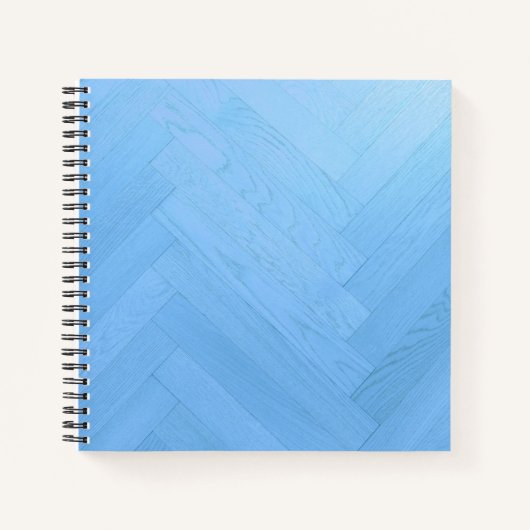 Abstracte Blauwe Houten Vloerplaat | Notitieboek (Voorkant)