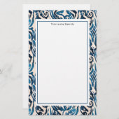 Abstracte blauwe ijkat briefpapier (Voorkant / Achterkant)