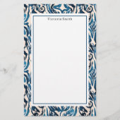 Abstracte blauwe ijkat briefpapier (Voorkant)