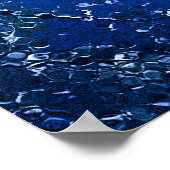 Abstracte Blauwe IJsboom Poster (Hoek)