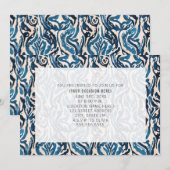 Abstracte blauwe Ikat All Purpose Generic Party Kaart (Voorkant / Achterkant)