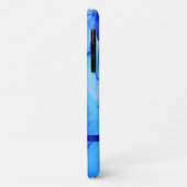Abstracte Blauwe Indigoaangepaste unieke kunstcirk Case-Mate iPhone Case (Achterkant/links)
