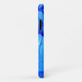 Abstracte Blauwe Indische Unieke Kunstcirkels Case-Mate iPhone Case (Achterkant/rechts)