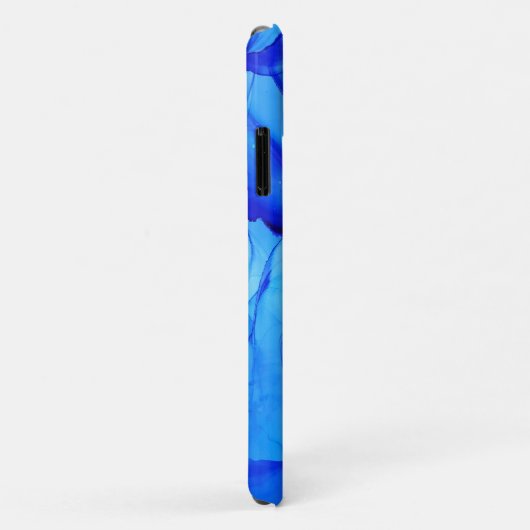 Abstracte Blauwe Indische Unieke Kunstcirkels Case-Mate iPhone Case (Achterkant/rechts)