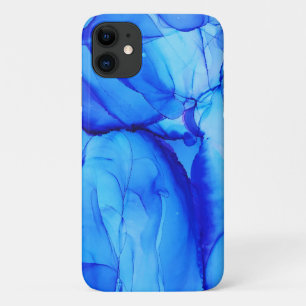 Abstracte Blauwe Indische Unieke Kunstcirkels Case-Mate iPhone Case