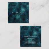 Abstracte blauwe inktvis voor artiest vierkante visitekaartje (Voorkant / Achterkant)