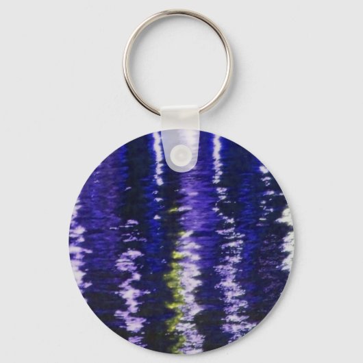 Abstracte Blauwe Keychain (Voorkant)