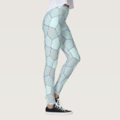 Abstracte blauwe kleuren leggings (Rechts)