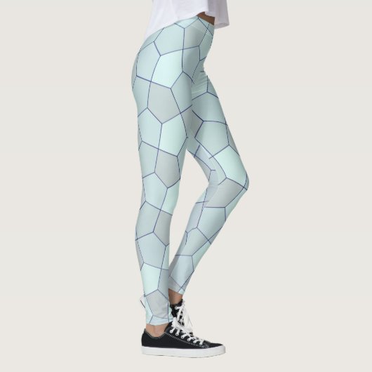 Abstracte blauwe kleuren leggings (Rechts)
