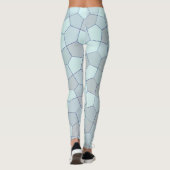 Abstracte blauwe kleuren leggings (Achterkant)
