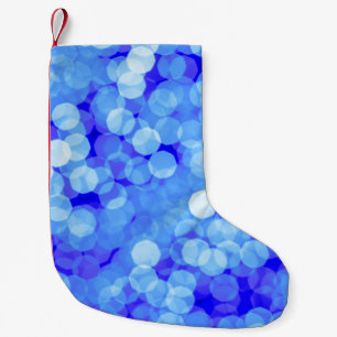 Abstracte blauwe kleuren licht. Klassieke blauwe b Kleine Kerstsok