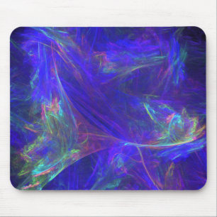 Abstracte blauwe kleurrijke lijsten muismat