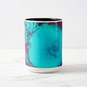 Abstracte blauwe koffie-Mok Tweekleurige Koffiemok