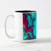 Abstracte blauwe koffie-Mok Tweekleurige Koffiemok (Links)
