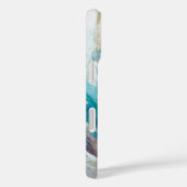 Abstracte Blauwe Kwaststreken Moderne Kunst Case-Mate iPhone Case (Achterkant / Rechts)