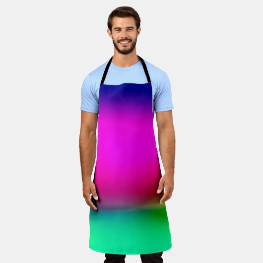 abstracte blauwe lichtachtergrond, kleurrijk patro schort (Gedragen)