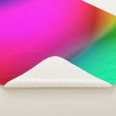 abstracte blauwe lichtachtergrond, kleurrijk patro sherpa deken (3/4)