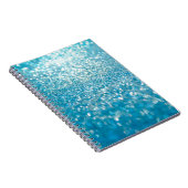 Abstracte blauwe lichten, artistieke achtergrond. notitieboek (Rechterzijde)