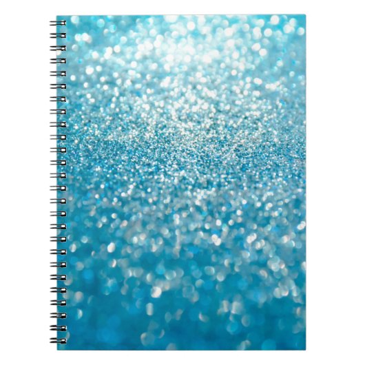 Abstracte blauwe lichten, artistieke achtergrond. notitieboek (Voorkant)