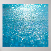 Abstracte blauwe lichten, artistieke achtergrond. poster (Voorkant)