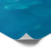 Abstracte blauwe lichten, artistieke achtergrond. poster (Hoek)