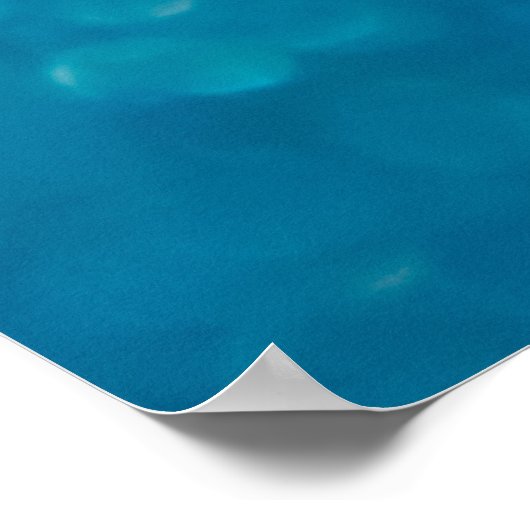 Abstracte blauwe lichten, artistieke achtergrond. poster (Hoek)