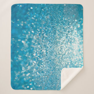 Abstracte blauwe lichten, artistieke achtergrond. sherpa deken