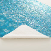 Abstracte blauwe lichten, artistieke achtergrond. sherpa deken (3/4)