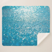 Abstracte blauwe lichten, artistieke achtergrond. sherpa deken (Voorkant (horizontaal))