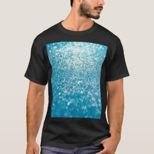 Abstracte blauwe lichten, artistieke achtergrond. t-shirt