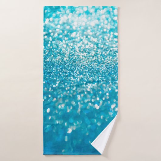 Abstracte blauwe lichten op achtergrond badhanddoek (Badhanddoek)