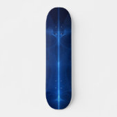 Abstracte blauwe lichtgolf skateboard (Voorkant)