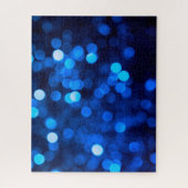 Abstracte blauwe lichtpuntjes legpuzzel (Verticaal)