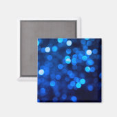 Abstracte blauwe lichtstippen magneet (Voorkant / Achterkant)