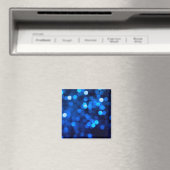 Abstracte blauwe lichtstippen magneet (Insitu (Vaatwasser))
