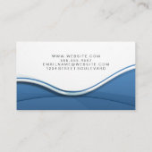 Abstracte Blauwe Lijnen Achtergrond Visitekaartje (Achterkant)