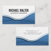 Abstracte Blauwe Lijnen Achtergrond Visitekaartje (Voorkant / Achterkant)