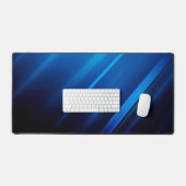 Abstracte blauwe lijnen op zwart bureaumat (Keyboard & Muis)
